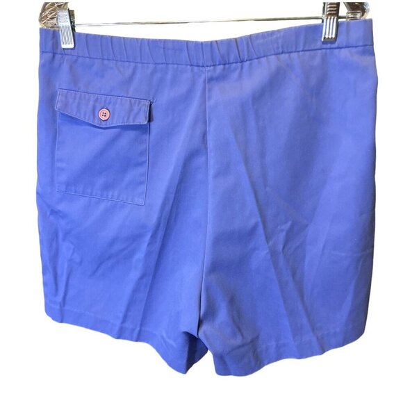 Alison Craig Purple Pleated Button Front High Waisted Shorts Sz 14 - Picture 2 of 7